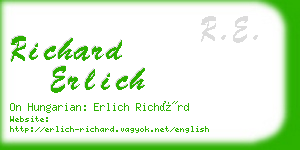 richard erlich business card
